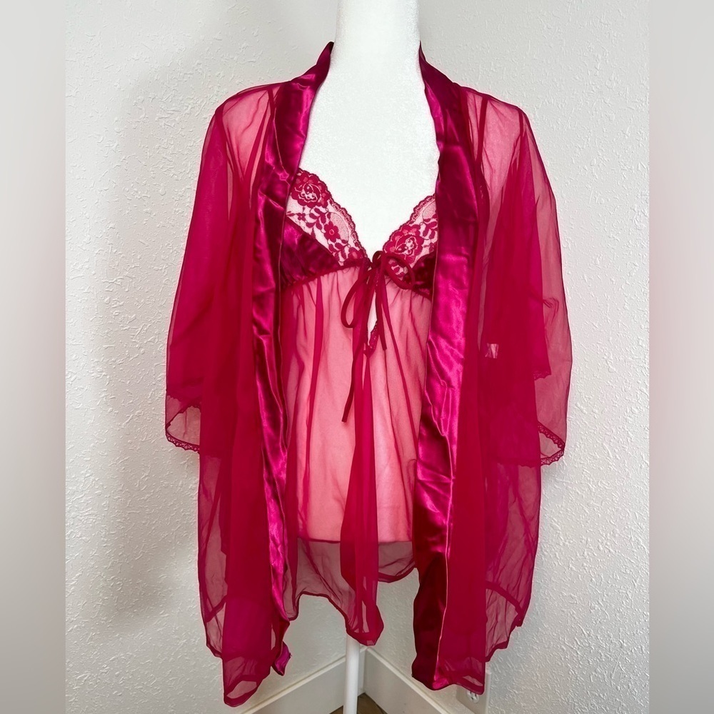 VNTG 70s Era Babydoll Lingerie Set - Picture 2 of 11